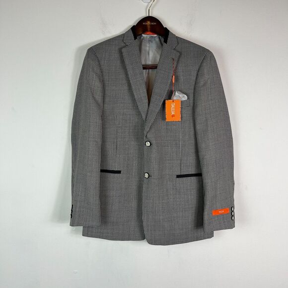 Tallia NWT Men's Black and White Pattern Single Breasted Blazer Size 18R - Picture 1 of 5